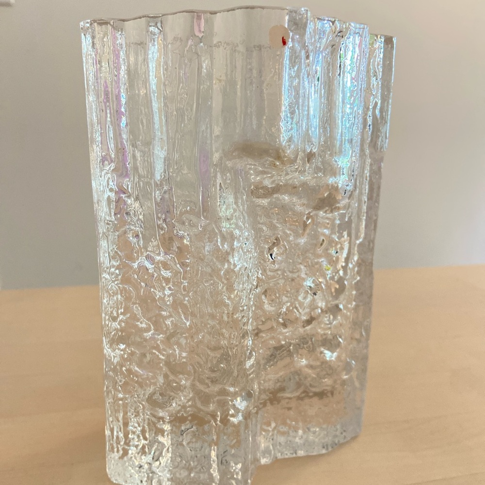 Elegant Clear Glass iittala tapio Wirkkala Vase